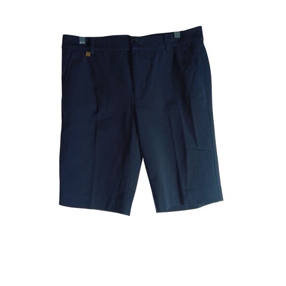 Black Label Ralph Lauren Bi-Stretch Twill Bermuda Shorts dark navy Size 6 - Picture 3 of 7